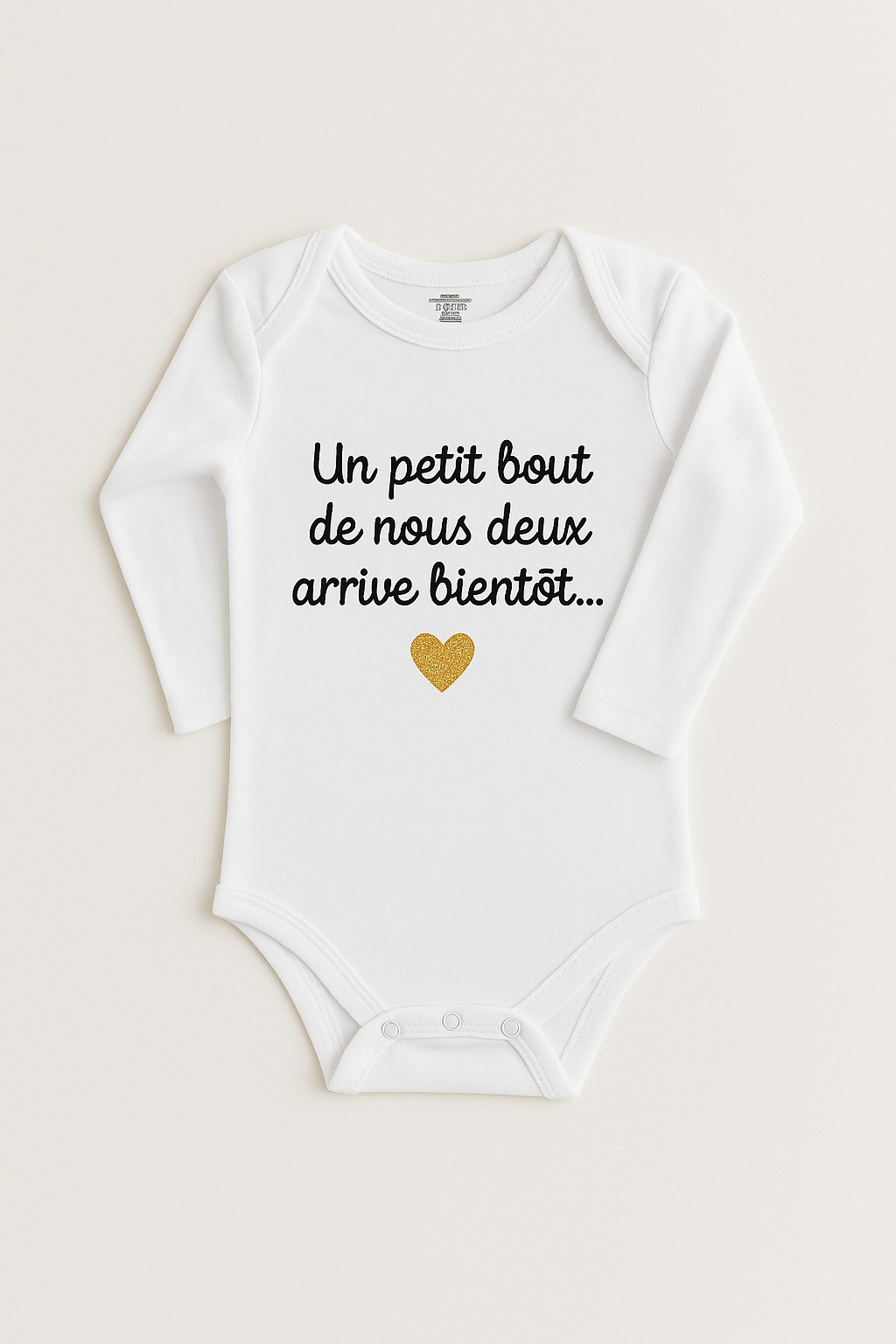 Body manches longues blanc personnalisable