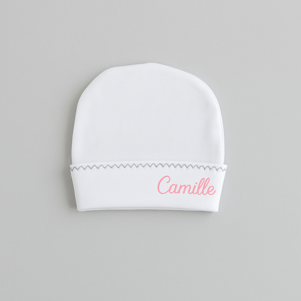 Bonnet blanc personnalisable