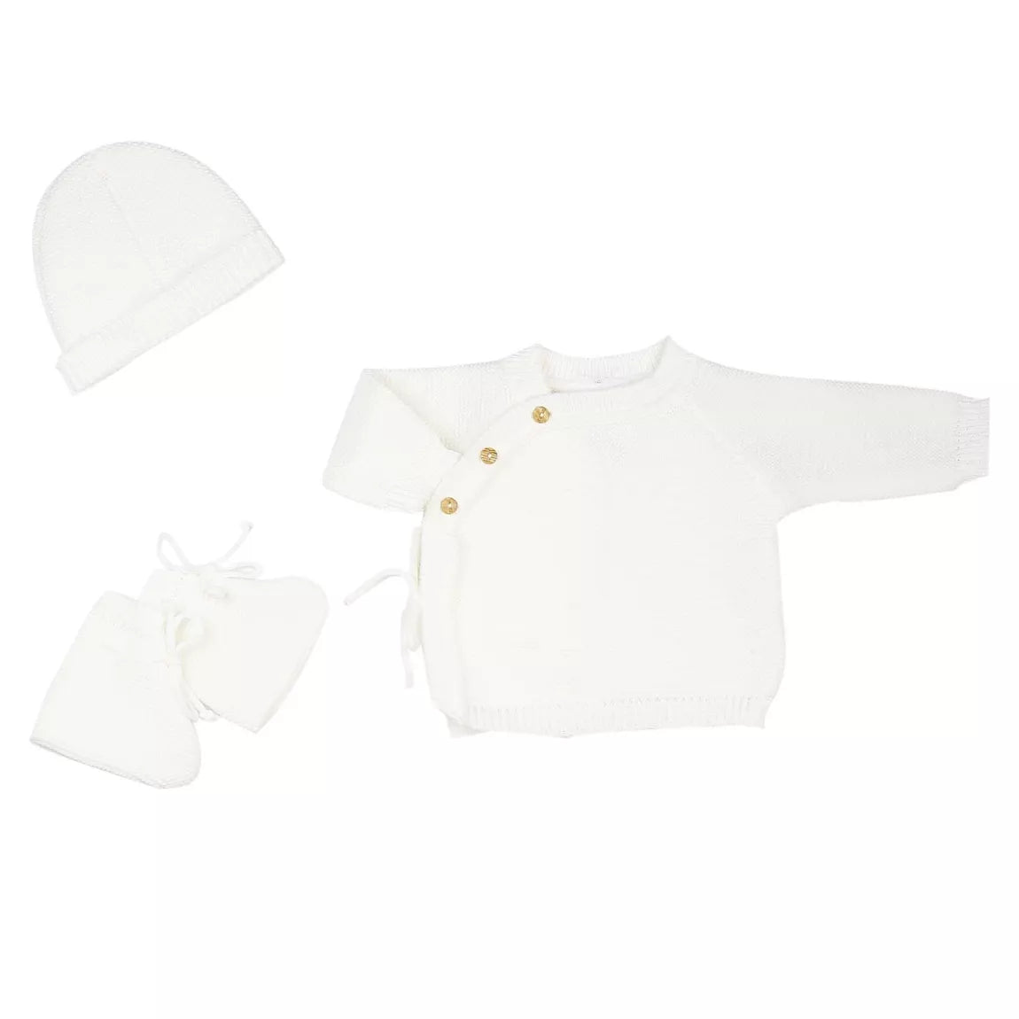 Trousseau de naissance brassière bonnet & chaussons