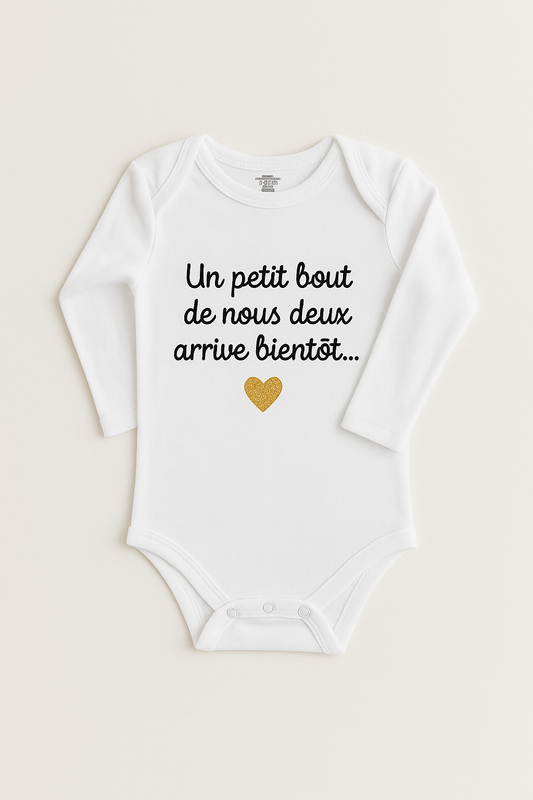 Body manches longues blanc personnalisable